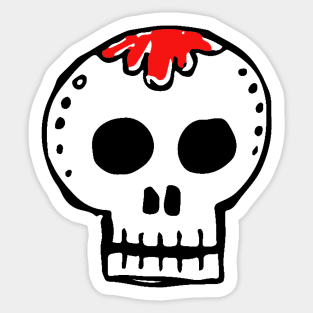 Sugar Skull Doodle Black Sticker